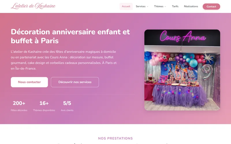 Site L'Atelier de Kashaine