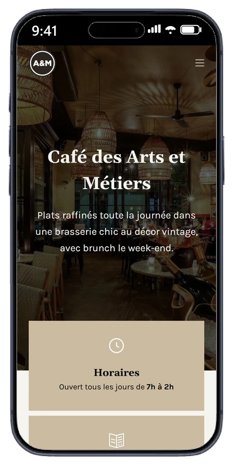 Café des Arts et Métiers — version mobile