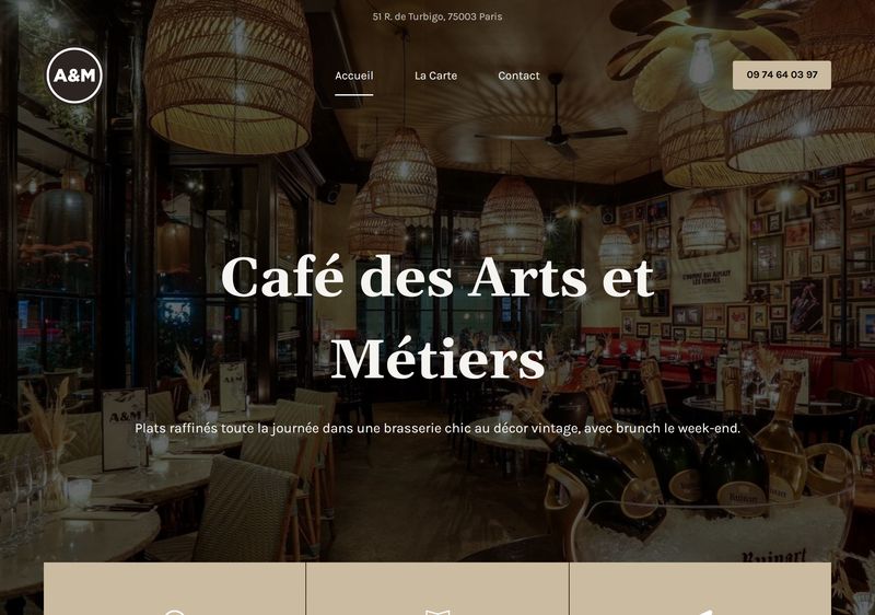 Site Café des Arts et Métiers