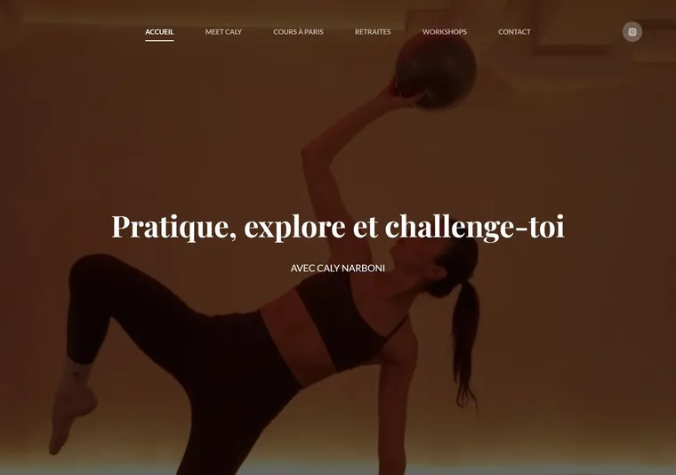 Site de Caly Narboni réalisé par Sharp Articles — version ordinateur