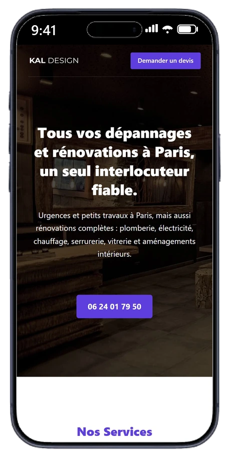 Kal Design — version mobile