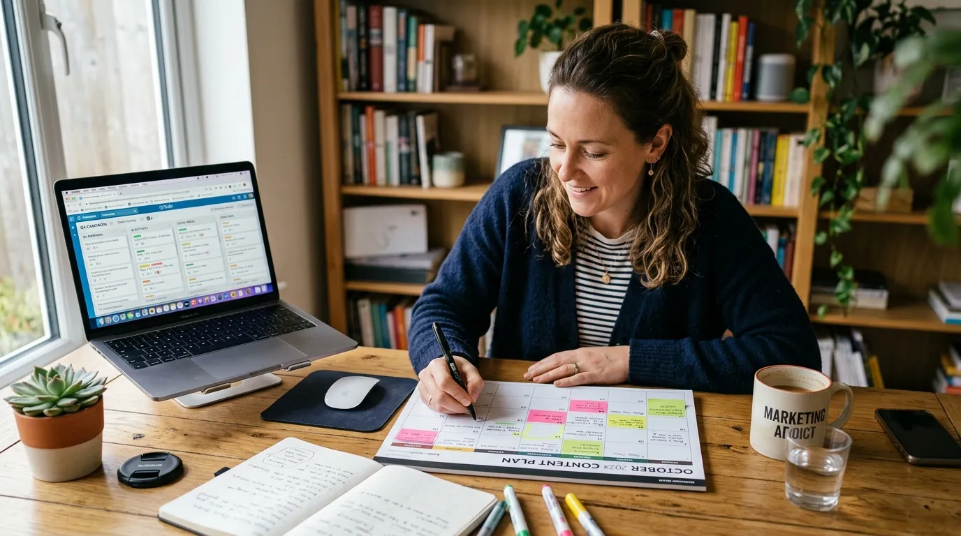 Illustration pour l'article : Calendrier éditorial SEO : la méthode pour planifier 6 mois de contenu