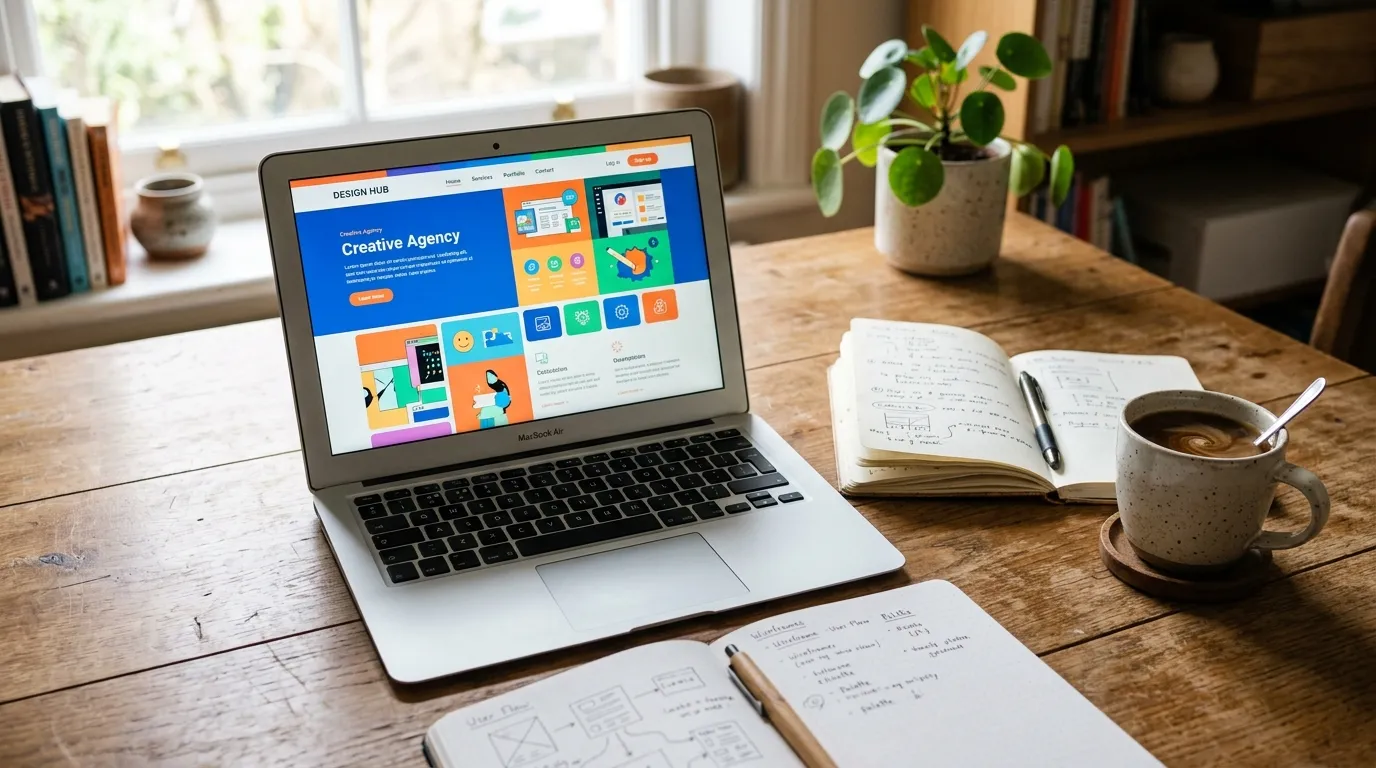 Illustration pour l'article : Site vitrine : exemples inspirants et ce qui les rend vraiment efficaces